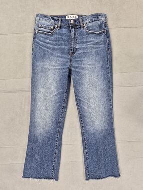 Daze jeans women's 30 high rise cropped ankle bootcut raw hem distressed edges